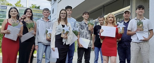 Die Abschlussklasse der  Albert-Julius-Sievert-Schule in Mllheim   | Foto: Lydia Koboth