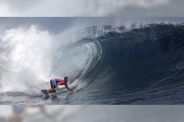 Olympische Wasserakrobatik auf Tahiti