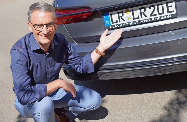 Doppelt &#8222;LR&#8220;: der Dienstwagen von Oberbrgermeister Markus Ibert  | Foto: Stadt Lahr