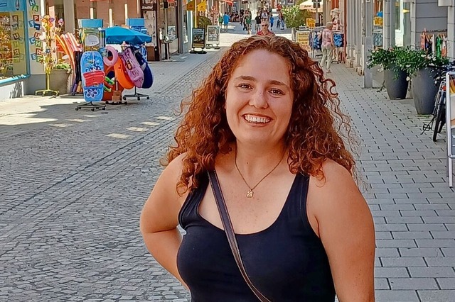 Lucia Peralta in der Marktstrae in La... hat sie in der Innenstadt gearbeitet.  | Foto: Klaus Fischer