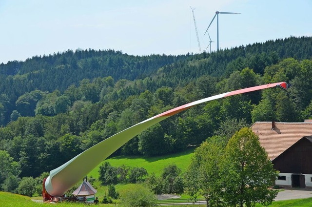 Das letzte Rotorblatt ist auf dem Weg zum Windpark Schillingerberg.  | Foto: Felix Lieschke-Salunkhe