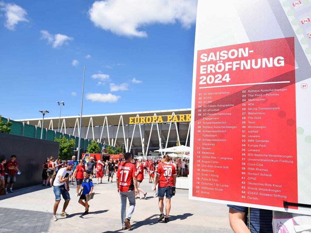 Impressionen vom groen Fan- und Familienfest des SC Freiburg zur Erffnung der Saison.<?ZP?>
