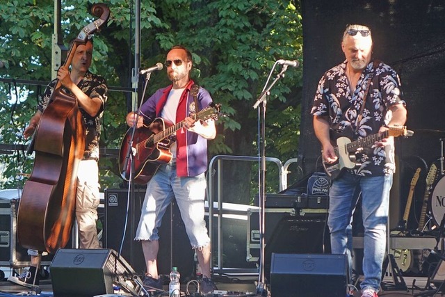 Mit Beatles-Songs und anderen 60er-Jah...stic Band&#8220; die Leute zum Tanzen.  | Foto: Roswitha Frey