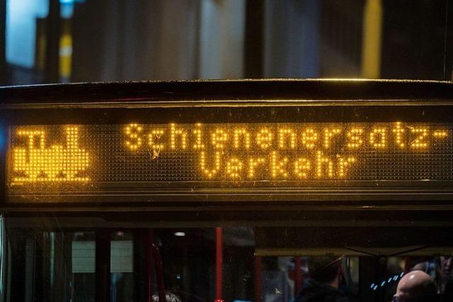 Schienenersatzverkehr auf der Rheintalbahn - 