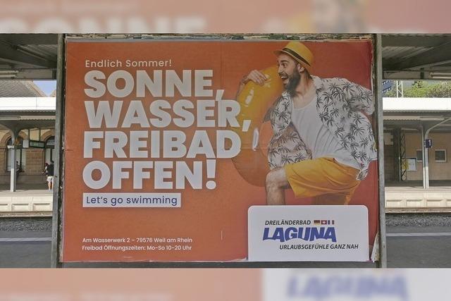 Weiler Werbung frs Freibad  kommt in Lrrach nach Badeunfall ganz schlecht an