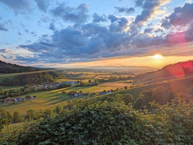 Nicht nur landschaftlich berzeugt das...n Blick vom Schlossberg im Glottertal.  | Foto: Karsten Benthlin