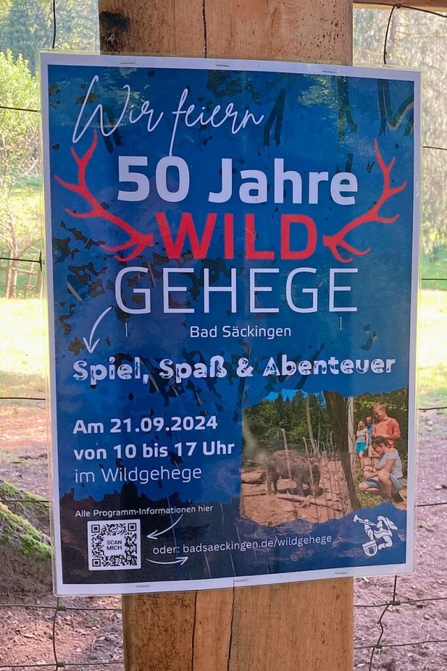 Das Plakat wirbt fr die Geburtstagsfeier.  | Foto: Annemarie Rsch