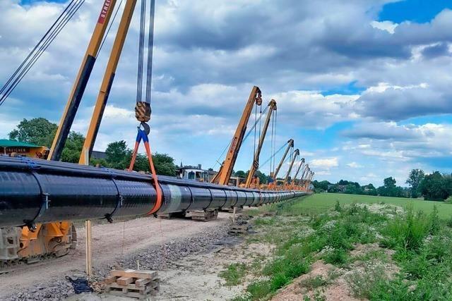 Grobaustelle: Im Markgrflerland werden 30 Kilometer Erdgasleitungen erneuert