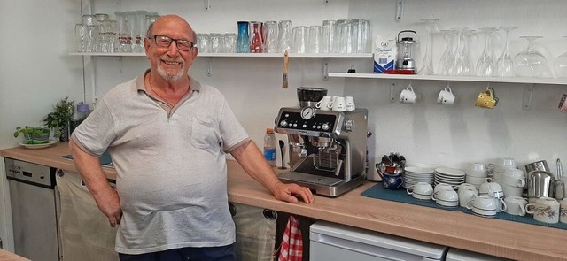 Giuseppe Lavanga hat in Grenzach den V...Freunde, wo es auch guten Kaffee gibt.  | Foto: Sebastian Kurtenacker