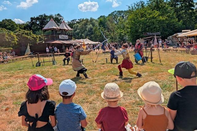 Ritter und Drachen beim Mittelalterlich Phantasie Spectaculum in Weil am Rhein