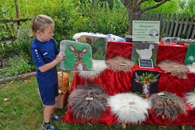 Markt mit vielen Angeboten: Zum Jubilum des Naturparks Sdschwarzwald in Bernau gibt es eine Heidelbeertorte