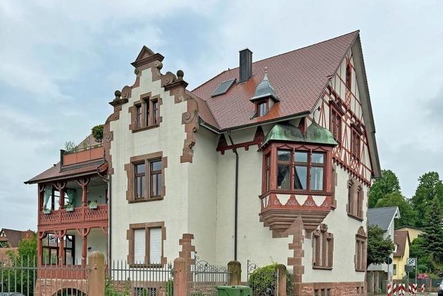 Das Haus im vaterlndischen Baustil stammt von einem bekannten Lahrer Architekten