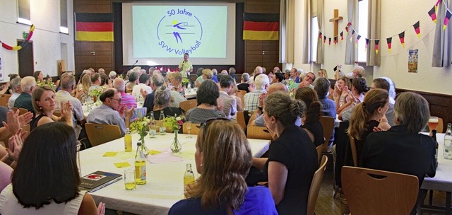 Das runde Jubilum der Volleyball-Abteilung wurde gro gefeiert.  | Foto: SV Waldkirch