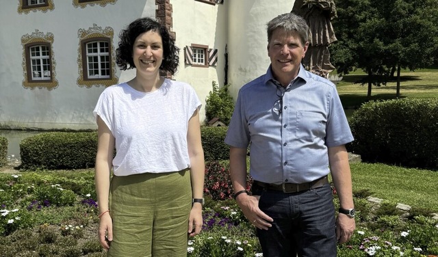 Sarah Hagmann mit Inzlingens Brgermeister Marco Muchenberger  | Foto: Wahlkreisbro Srah Hagmann