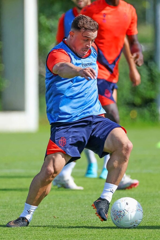 Will sich &#8222;fr  den Sonntag  emp...herdan Shaqiri im Training mit dem FCB  | Foto: IMAGO/Grant Hubbs