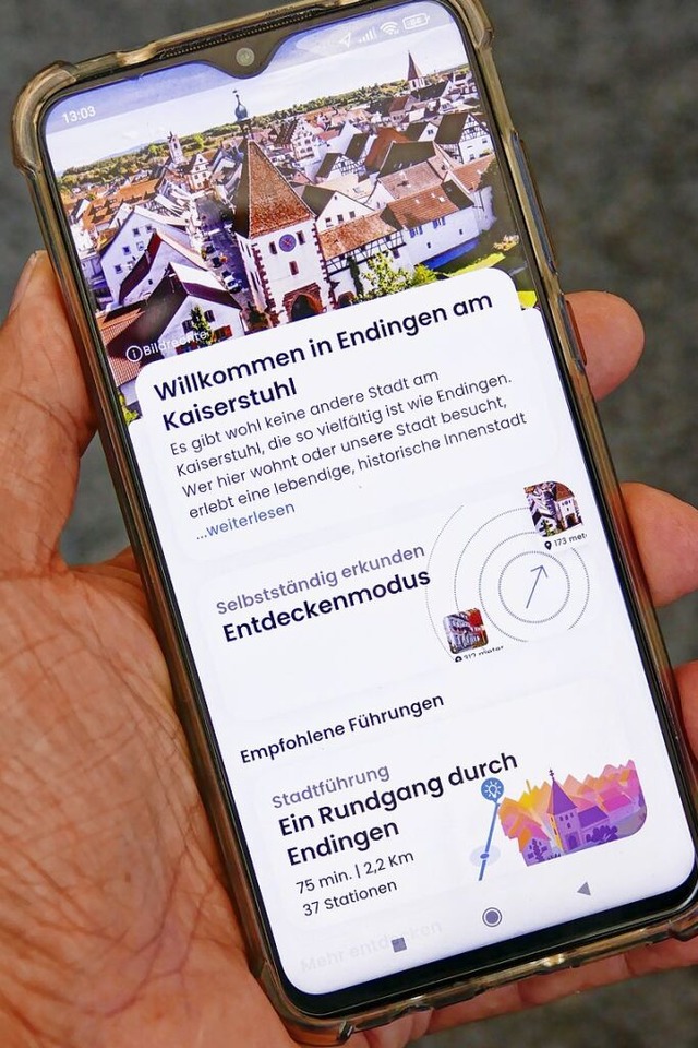 Mit der kostenlosen Zeigmal-App lassen...erlen Endingen und Waldkirch erkunden.  | Foto: Martin Wendel
