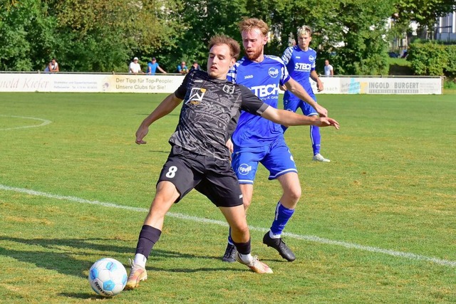 Der Torschtze des 2:0, Justin Klages ...a vom Aufsteiger Gundelfingen/Wildtal.  | Foto: Daniel Thoma