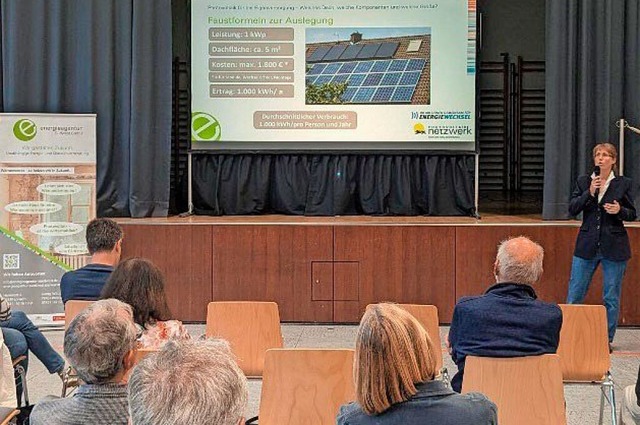 Nicole Rmer, eine der Expertinnen der...ik-Vortrag fr Brgerinnen und Brger.  | Foto: energieagentur Sdwest GmbH