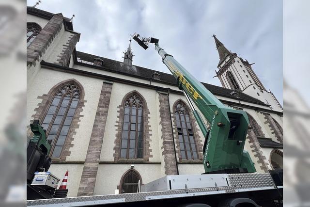 Einen Wasserspeier vom Dach geholt