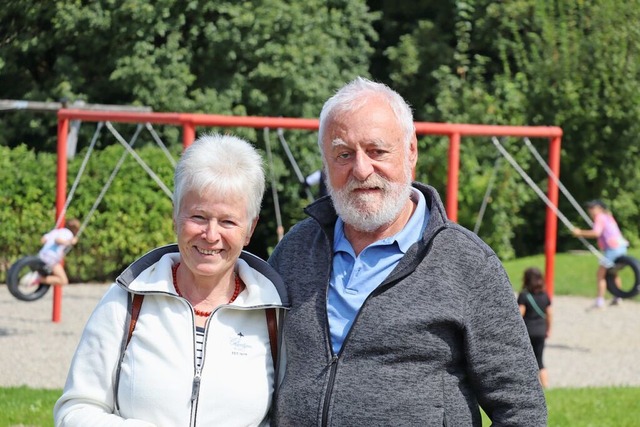 Hannelore und Ralf Schneider auf dem Langenhard.  | Foto: Franziska Kleintges