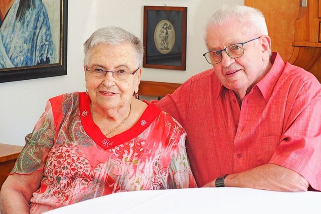 Seit 65 Jahren ein Ehepaar: Friederike und Ernst Hofer  | Foto: Herbert Frey