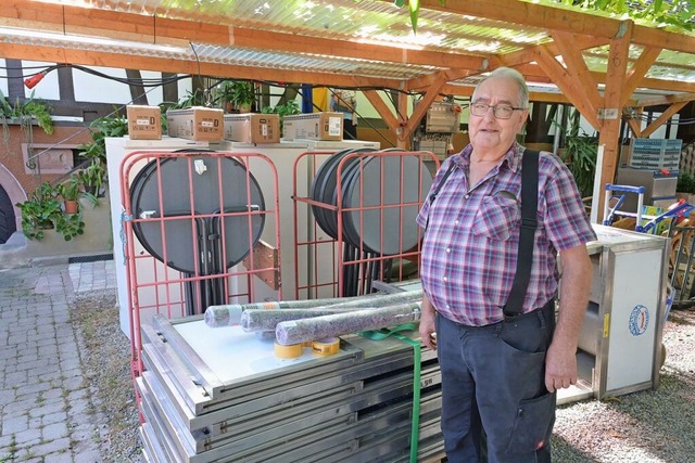 Im Hof von Rudolf Frey liegt schon all...tgeber sind dort die Schobbach Mnnle.  | Foto: Markus Zimmermann