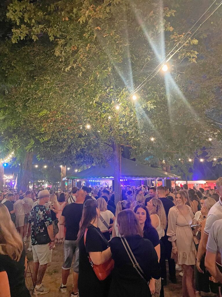 Tausende genossen auf dem Weinfest die schne Stimmung.