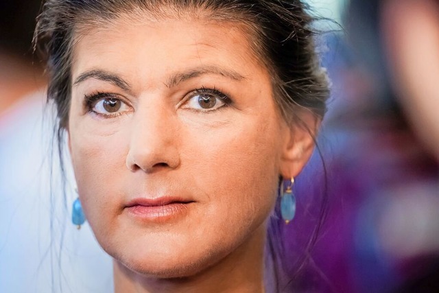 An ihrer Partei kann in Sachsen und Th...nd vorbei regieren: Sahra Wagenknecht.  | Foto: Christoph Soeder (dpa)