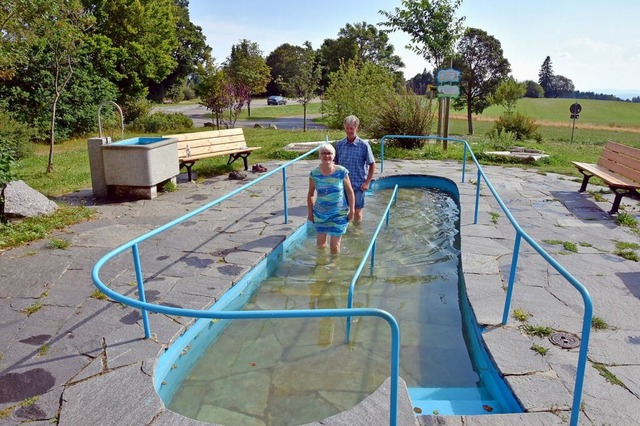 Zur Verschnerung der Anlage hatte der...d des Wassertretbeckens zu sehen ist.   | Foto: Stefan Pichler