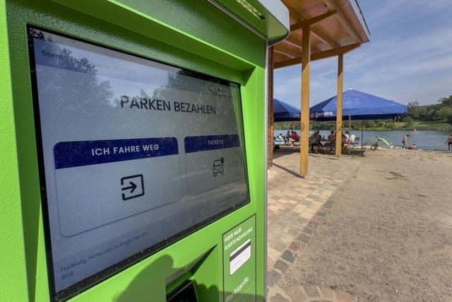 Parkautomaten stoppen das Verkehrschaos am Opfinger See in Freiburg, sorgen aber jetzt fr rger