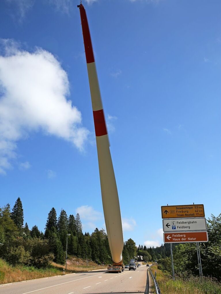 Der Transport beginnt auf dem Feldberg.