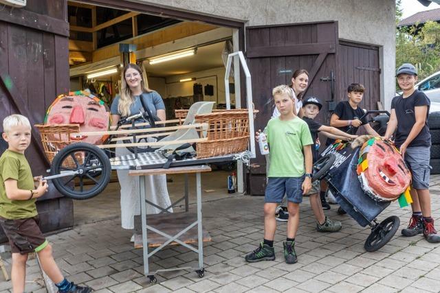 Junge Narren von Grafenhausen bauen auch Seifenkisten