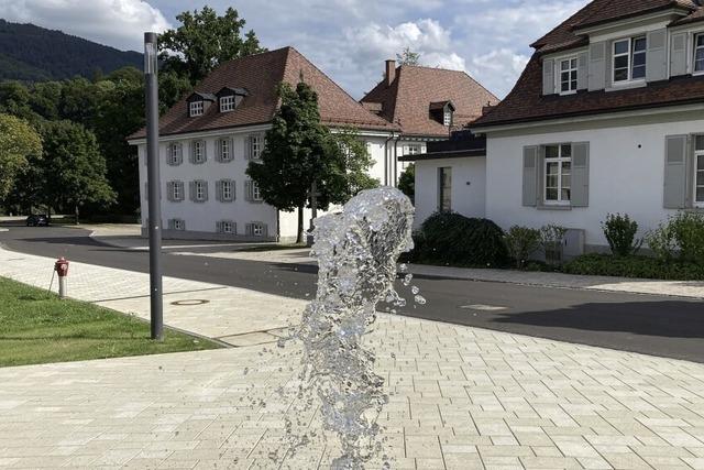 Es pltschert vor dem rztehaus in Wehr