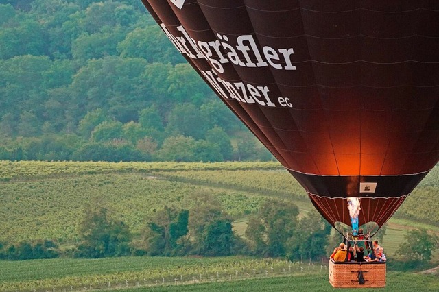 Mit diesem Ballon wollen &#8222;Markgr...und vier glckliche Gewinner als Gste  | Foto: Sarah Durner