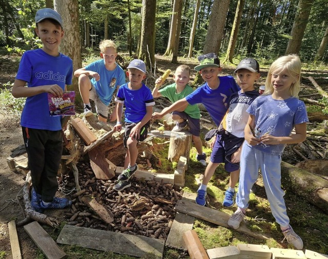 Beim freien Spiel waren der Kreativitt der Kinder keine Grenzen gesetzt.  | Foto: Michelle Gntert