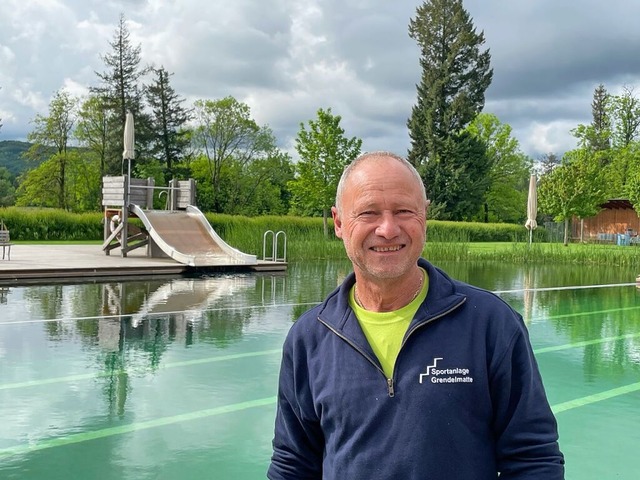 Bademeister Norbert Rothmann im Naturbad Riehen  | Foto: Eyp Ertan