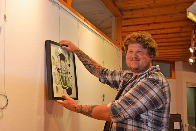 Tom Thiedmanns Bilder im Kreismuseum sind von Graffiti und Tattooszene inspiriert