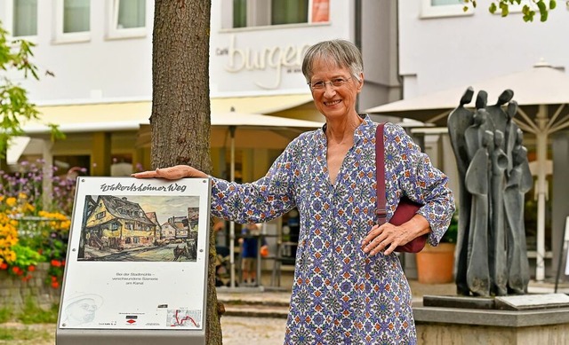 Elisabeth Kempf stellt Stationen ihrer...auer mit Petersloch in der Bergstrae.  | Foto: Endrik Baublies