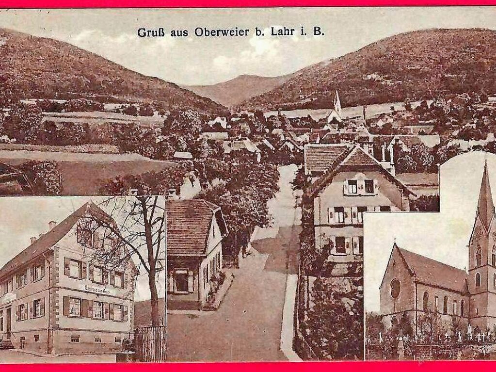 Ortsbild und Kirche 1940