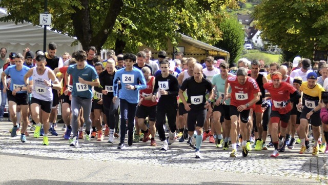 120 Laufbegeisterte starteten zum Lauf auf den Knig der Schwarzwaldberge.   | Foto: Edgar Steinfelder