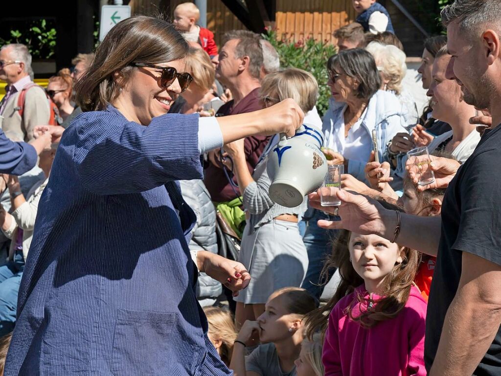 Der Umzug ist der Hhepunkt des Winzerfestwochenendes.