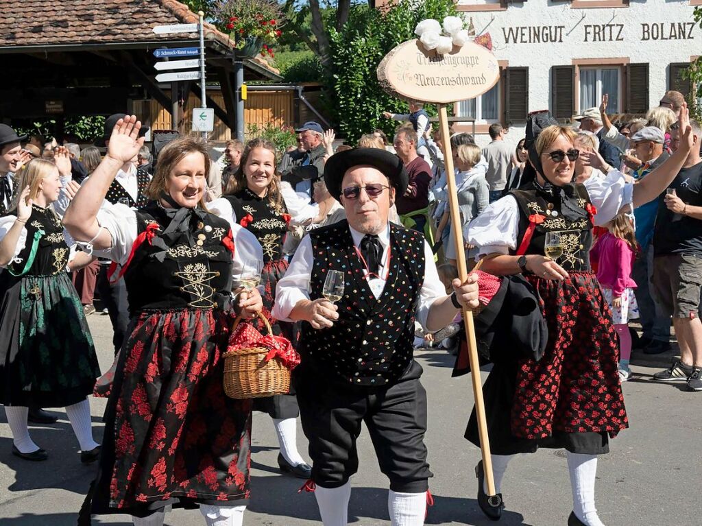 Der Umzug ist der Hhepunkt des Winzerfestwochenendes.