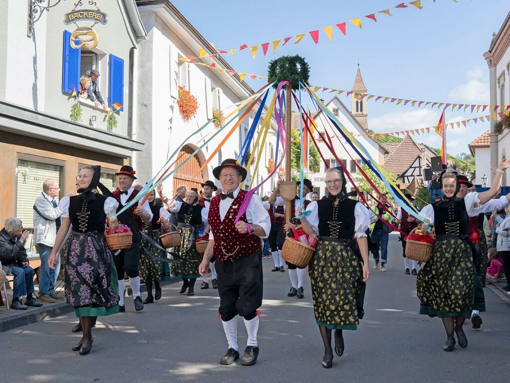 Der Umzug ist der Hhepunkt des Winzerfestwochenendes.