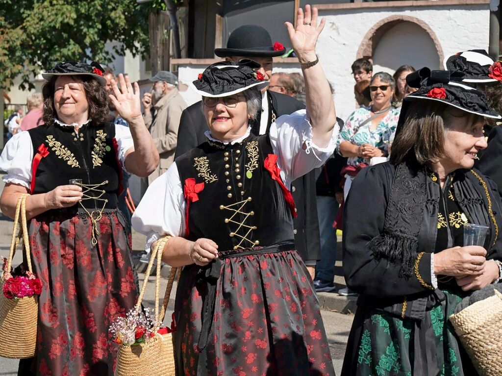 Der Umzug ist der Hhepunkt des Winzerfestwochenendes.