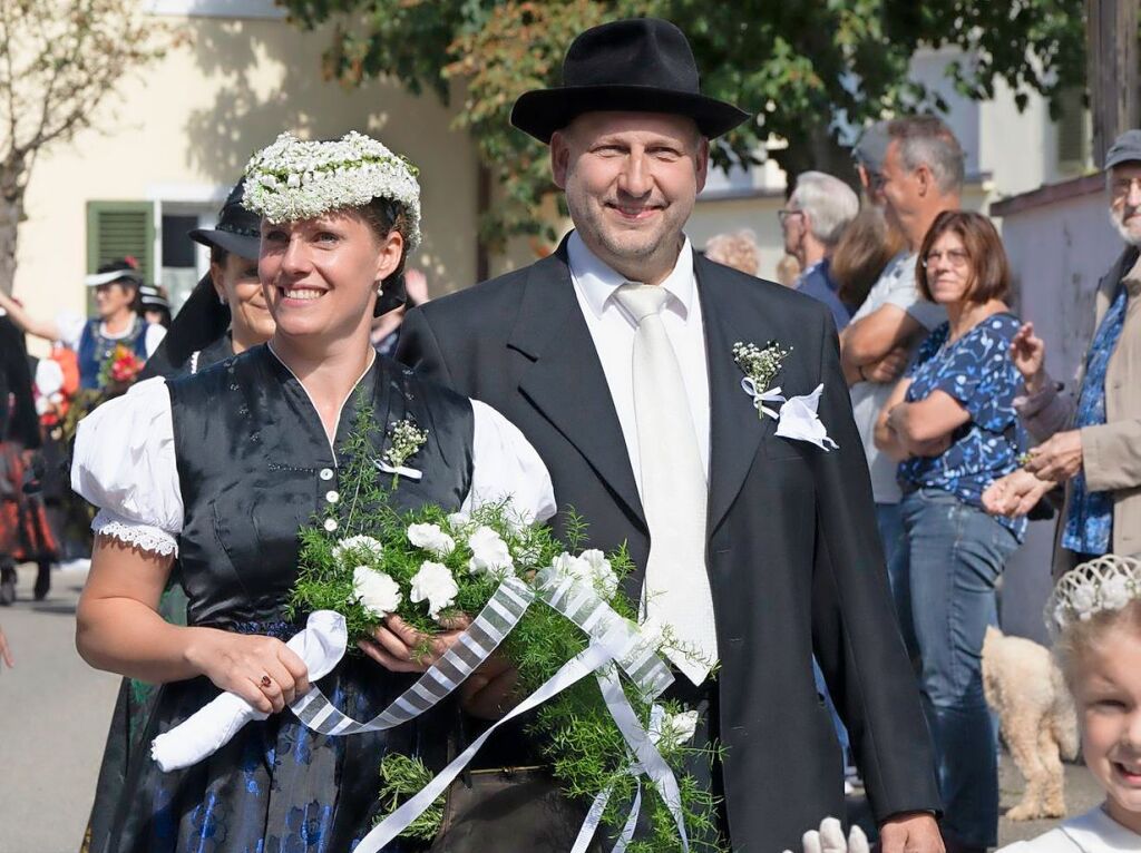 Der Umzug ist der Hhepunkt des Winzerfestwochenendes.