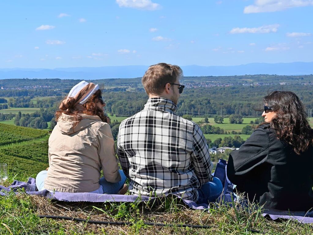 Beste Laune bei bestem Wetter gab es bei der Weinwanderung am Sonntag zwischen Wolfenweiler und Freiburg-St.Georgen.