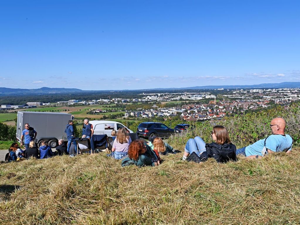 Beste Laune bei bestem Wetter gab es bei der Weinwanderung am Sonntag zwischen Wolfenweiler und Freiburg-St.Georgen.