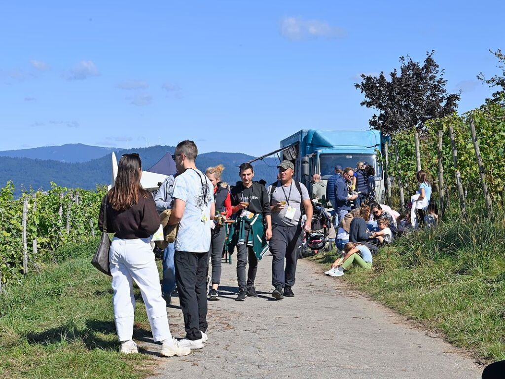 Beste Laune bei bestem Wetter gab es bei der Weinwanderung am Sonntag zwischen Wolfenweiler und Freiburg-St.Georgen.