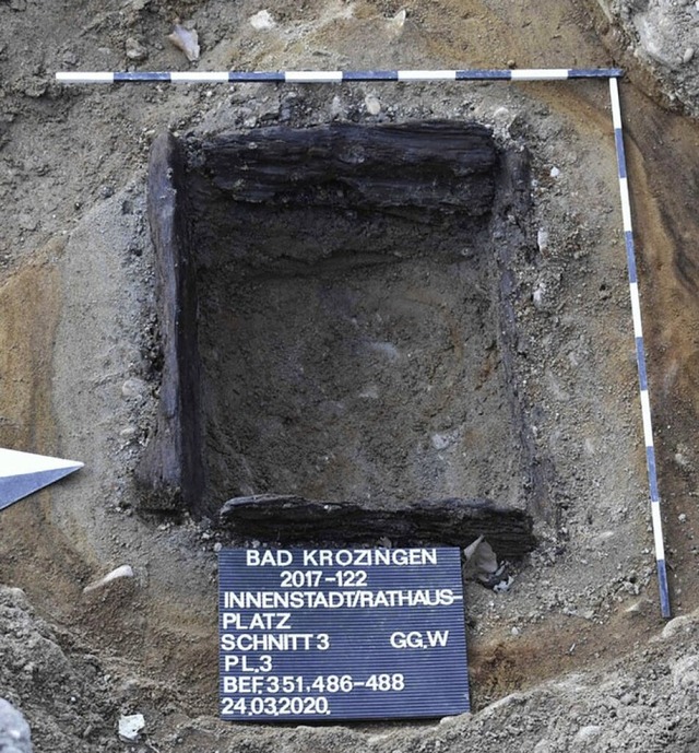 Bei der Ausgrabung wurde ein rmischer Brunnen entdeckt.  | Foto: Landesdenkmalamt