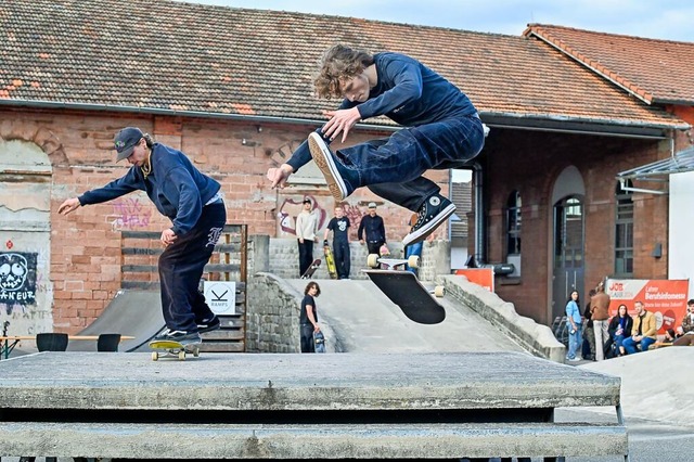 Beim Skatecontest im Lahrer Schlachthof waren 15 Teilnehmer am Start.   | Foto: Endrik Baublies